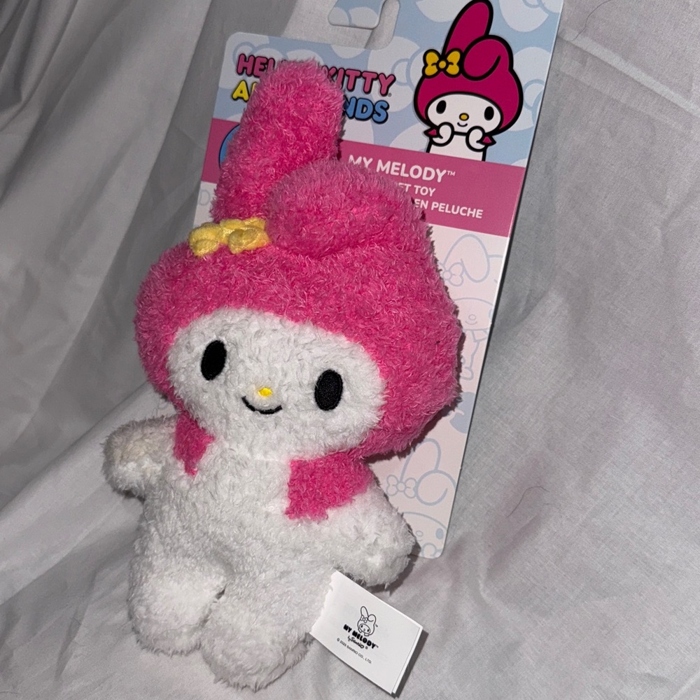 Sanrio My Melody Plush in Pink and White pet toy